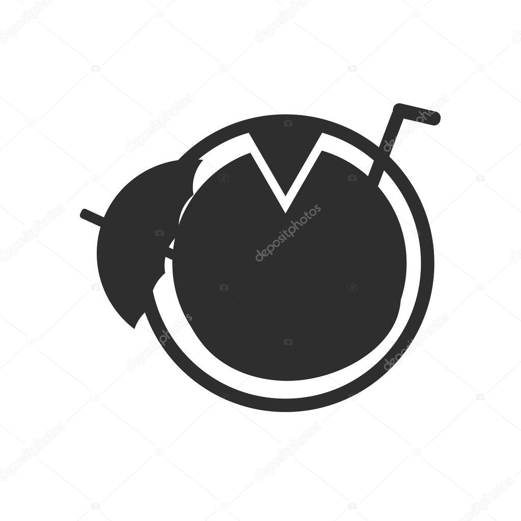 Drink in a coconut icon vector isolated on white background for your web and mobile app design, Drink in a coconut logo concept