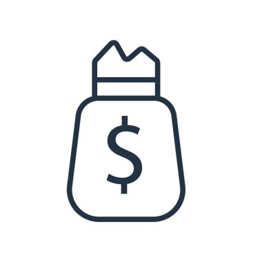 Para çantası simge vektör, beyaz arka plan üzerinde izole para çanta şeffaf işareti