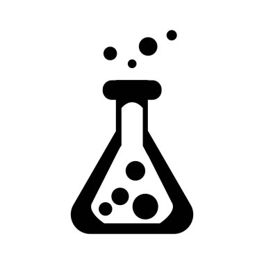 Web ve mobil uygulaması tasarımı, Flask logo kavramı için beyaz arka plan üzerinde izole şişesi simge vektör