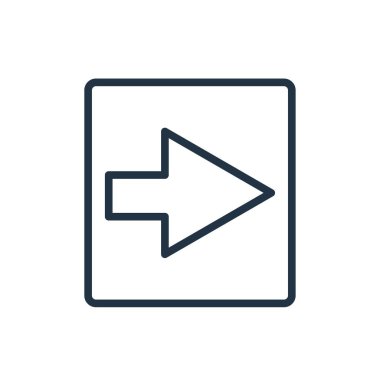 Beyaz arka plan üzerinde sonraki şeffaf işareti izole sonraki simge vektör