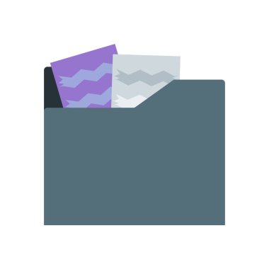 Web ve mobil uygulaması tasarımı, klasör logo kavramı için beyaz arka plan üzerinde izole klasör simge vektör