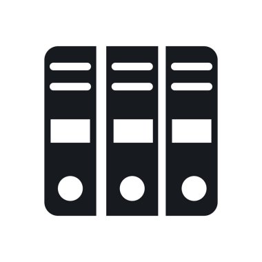 Web ve mobil uygulaması tasarım, arşiv logo kavramı için beyaz arka plan üzerinde izole arşiv simge vektör