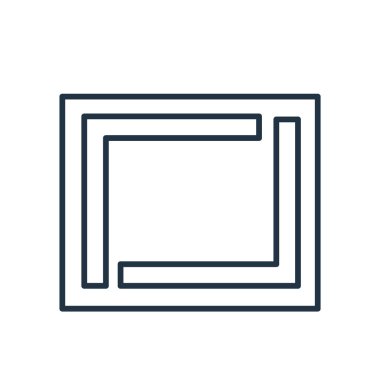 Kare simgesi üzerinde izole beyaz arka plan vektör, şeffaf işareti kare