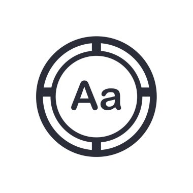 Web ve mobil uygulaması tasarım, büyük harfli ve küçük harf logo kavramı için beyaz arka plan üzerinde izole büyük harfli ve küçük harf simge vektör