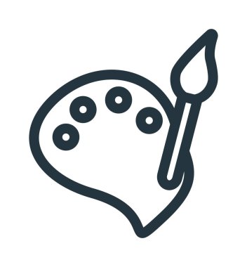 Web ve mobil uygulaması tasarım, boya logo kavramı için beyaz arka plan üzerinde izole boya simge vektör