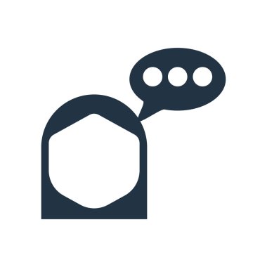 Beyaz arka plan üzerinde kafa şeffaf işareti izole baş simge vektör