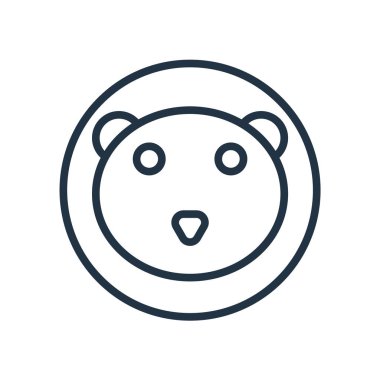 Kutup ayısı simge vektör beyaz arka plan üzerinde kutup ayısı şeffaf işareti izole