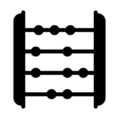 Web ve mobil uygulaması tasarımı, abaküs logo kavramı için beyaz arka plan üzerinde izole abacus simge vektör