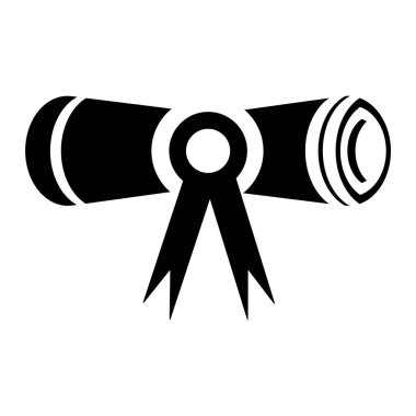 Web ve mobil uygulaması tasarımı, Diploma logo kavramı için beyaz arka plan üzerinde izole diploma simge vektör