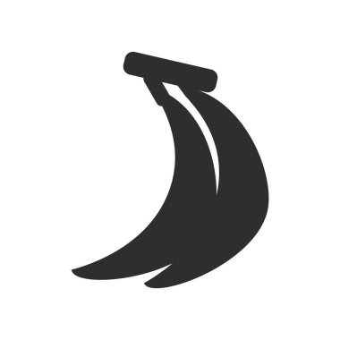 Muz simge vektör web ve mobil uygulaması tasarımı, muz logo kavramı için izole üzerinde beyaz arka plan