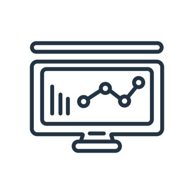 Beyaz arka plan üzerinde Analytics şeffaf işareti izole analytics simge vektör