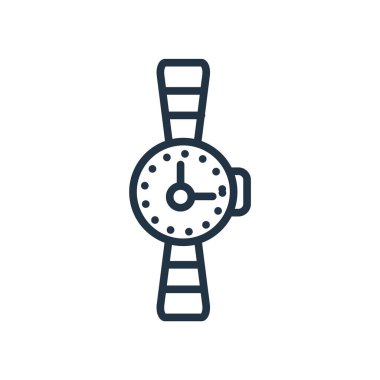 Beyaz arka plan üzerinde Watch şeffaf işareti izole izle simge vektör