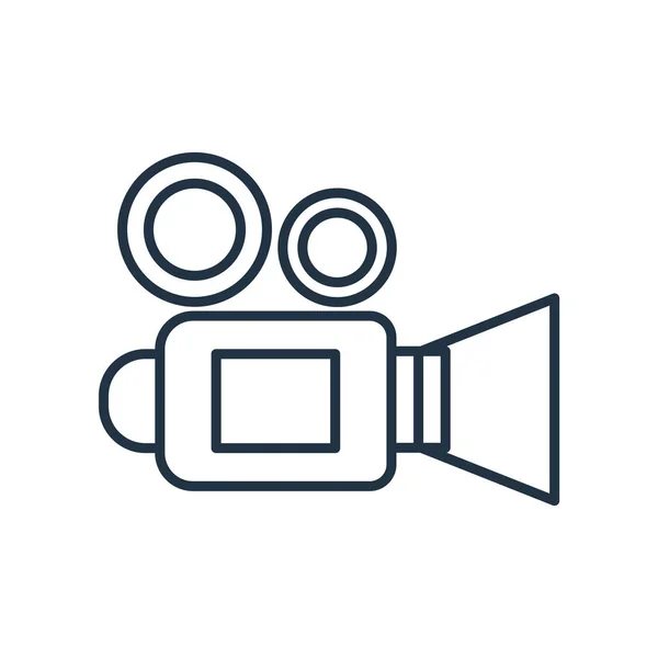 映画リール ビデオ カメラ アイコン ベクトル白い背景 映画リール ビデオ カメラ透明署名の分離 — ストックベクタ