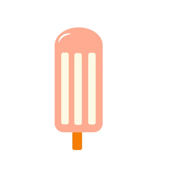 Helado Icono Vector Aislado Sobre Fondo Blanco — Vector de stock