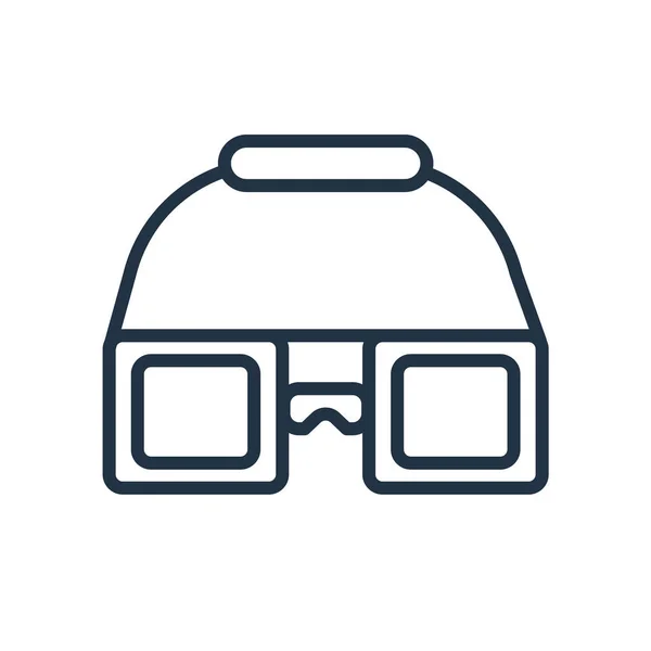 Ikon Vektoros Elszigetelt Fehér Background Szemüveg Védőszemüveg Átlátszó Jele — Stock Vector
