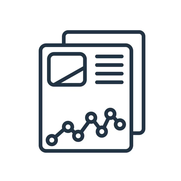 Analyse Pictogram Vector Geïsoleerd Een Witte Achtergrond Analyse Transparante Teken — Stockvector