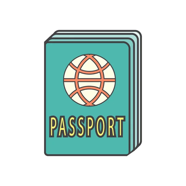 Passport Ikon Vektor Elszigetelt Fehér Background Web Mobil Alkalmazás Tervezés — Stock Vector