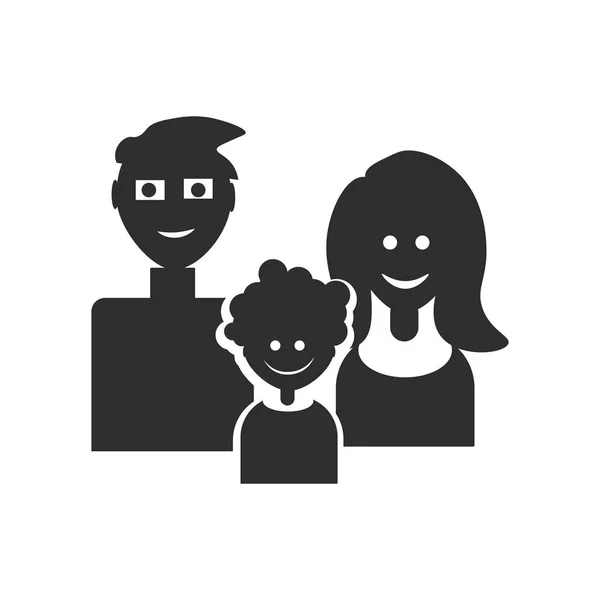 Familie Avatare Symbolvektor Isoliert Auf Weißem Hintergrund Für Ihre Web — Stockvektor
