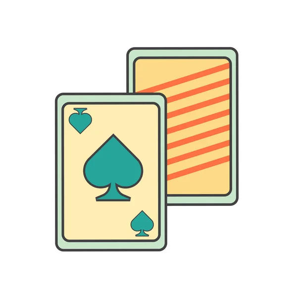 Spielkarten Symbolvektor Isoliert Auf Weißem Hintergrund Für Ihr Web Und — Stockvektor