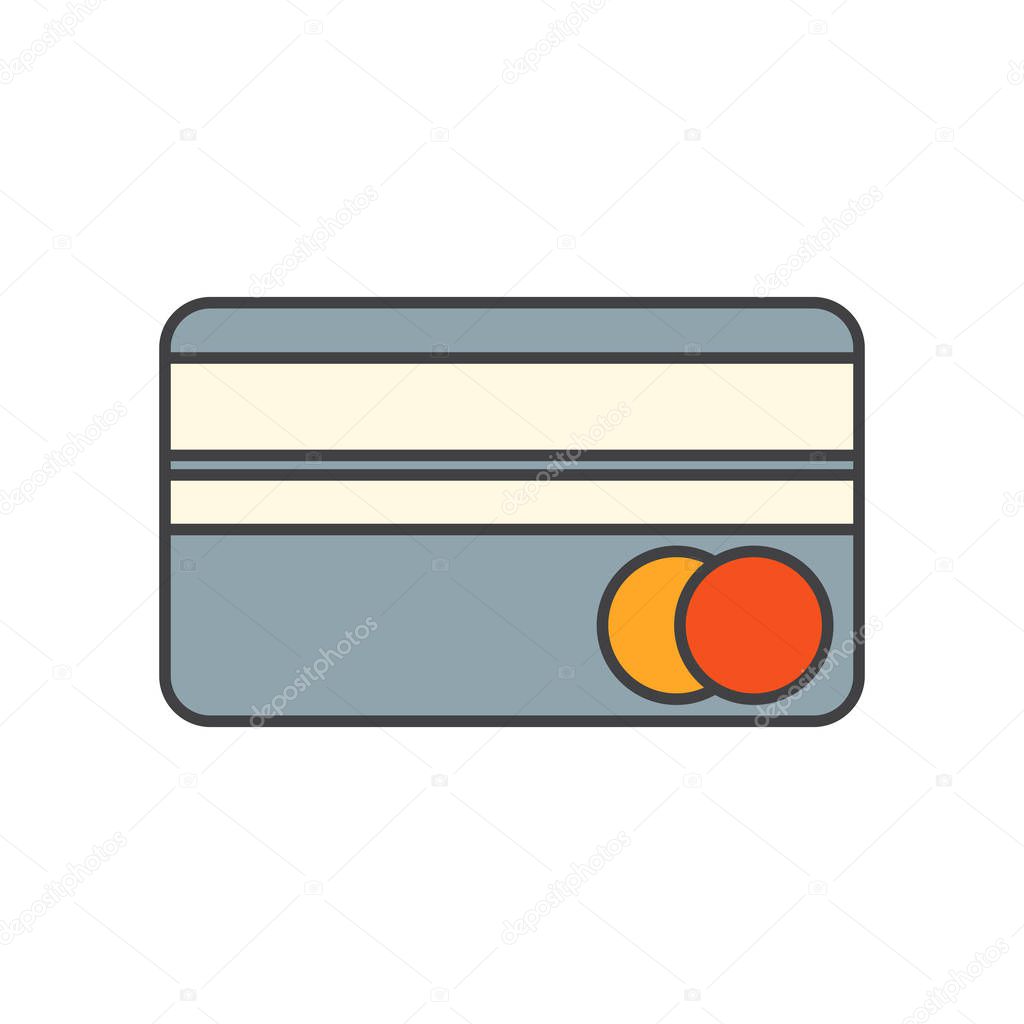 Money card icon vector isolated on white background for your web and mobile app design, Money card logo concept