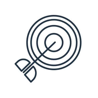 Beyaz arka plan üzerinde Dart şeffaf işareti izole dart simge vektör