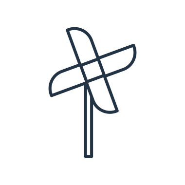 Beyaz arka plan üzerinde fırıldak şeffaf işareti izole fırıldak simge vektör