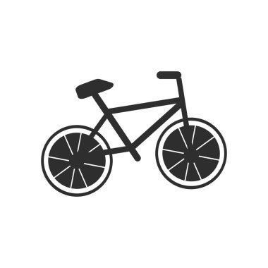 Web ve mobil uygulaması tasarımı, bisikletçi logo kavramı için beyaz arka plan üzerinde izole bisikletçi simge vektör