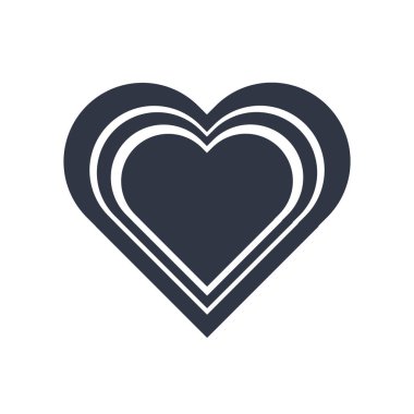 Web ve mobil uygulaması tasarımı, kalp Parlatıcı logo kavramı ile beyaz arka plan üzerinde izole Parlatıcı simge vektör kalp