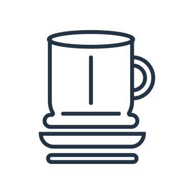 Kahve fincanı simge vektör, beyaz arka plan üzerinde izole şeffaf işareti fincan kahve