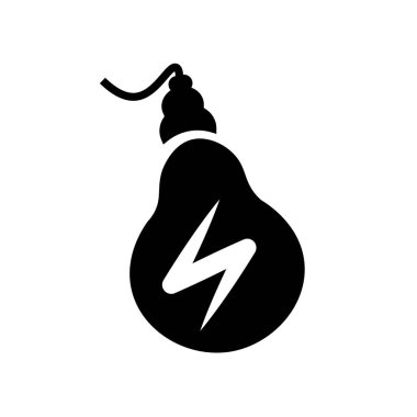 Web ve mobil uygulaması tasarımı, enerji logo kavramı için beyaz arka plan üzerinde izole enerji simge vektör