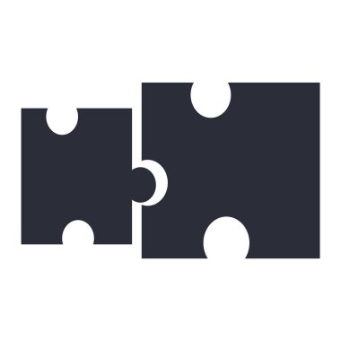 Web ve mobil uygulaması tasarımı, bulmaca parça logo kavramı için beyaz arka plan üzerinde izole parça simge vektör bulmaca