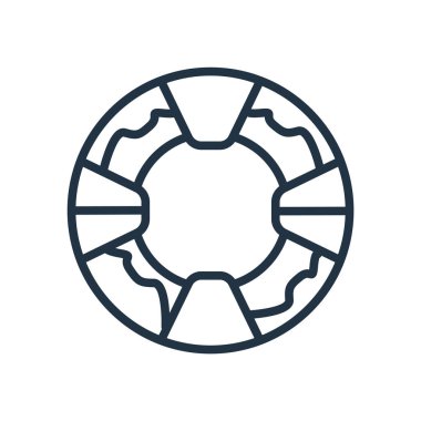 Beyaz arka plan üzerinde cankurtaran şeffaf işareti izole cankurtaran simge vektör