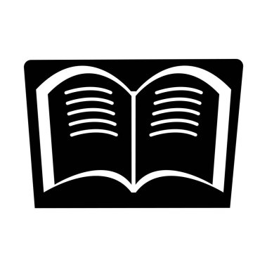 Kitap simgesini vektör web ve mobil uygulaması tasarımı, logo kavramı kitap için izole üzerinde beyaz arka plan