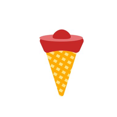 Beyaz arka plan üzerinde izole dondurma simge vektör