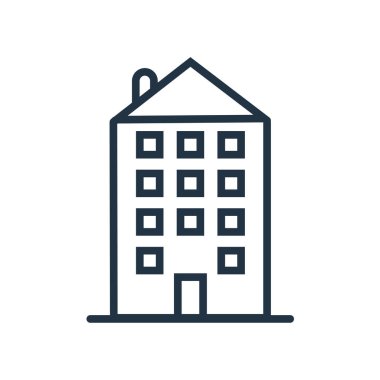 Beyaz arka plan üzerinde ev saydam işareti izole House simge vektör