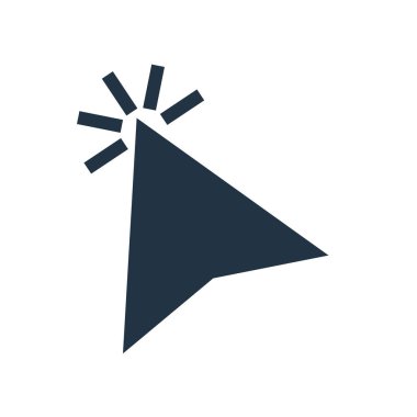 Beyaz zemin üzerine tıklayın şeffaf işareti izole tıklayın simge vektör