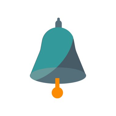 Zil sesi simge vektör web ve mobil uygulaması tasarımı, zil sesi logo kavramı için izole üzerinde beyaz arka plan