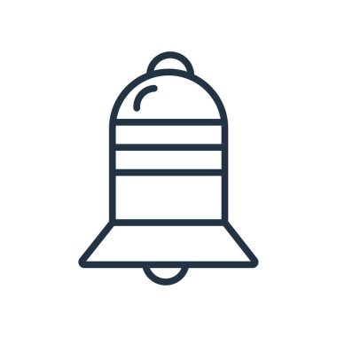 Beyaz arka plan üzerinde çan şeffaf işareti izole Bell simge vektör