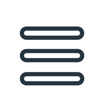 Web ve mobil uygulaması tasarımı, menü logo kavramı için beyaz arka plan üzerinde izole menü simge vektör