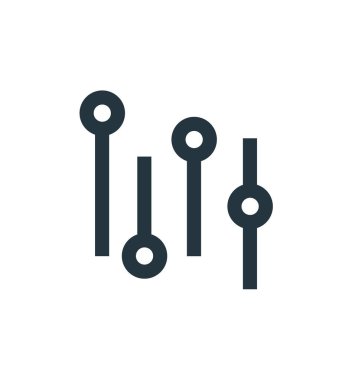 Web ve mobil uygulaması tasarımı, ayarları logo kavramı için beyaz arka plan üzerinde izole ayarları simge vektör