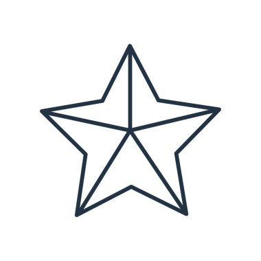 Beyaz arka plan üzerinde Star şeffaf burcu izole yıldız simgesi vektör