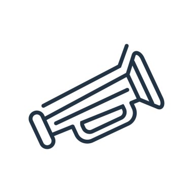 Beyaz arka plan üzerinde boynuz şeffaf işareti izole boynuz simge vektör