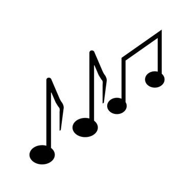 Müzik Not simge vektör izole üzerinde beyaz arka plan web ve mobil uygulaması tasarım, müzik not logo konsepti için