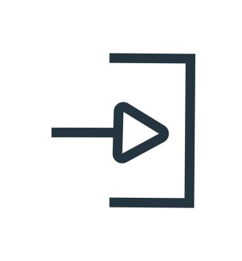 Web ve mobil uygulaması tasarımı, oturum kapatma logo kavramı için beyaz arka plan üzerinde izole Logout simge vektör