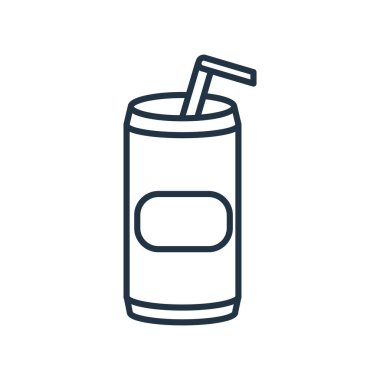 Beyaz arka plan üzerinde Soda şeffaf işareti izole soda simge vektör