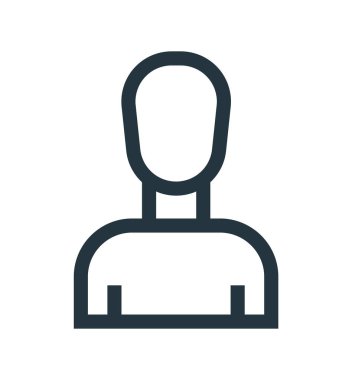 Profil simge vektör web ve mobil uygulaması tasarımı, profil logo kavramı için izole üzerinde beyaz arka plan