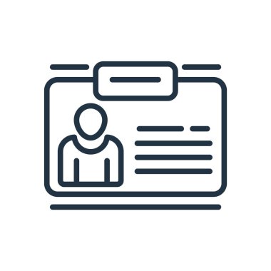 Beyaz arka plan üzerinde ID şeffaf oturum izole kimliği simge vektör