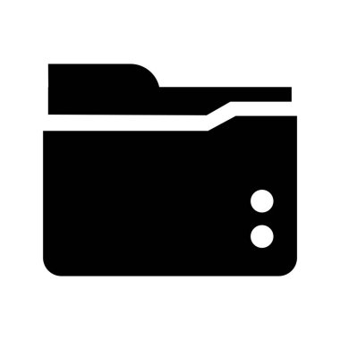 Web ve mobil uygulaması tasarımı, klasör logo kavramı için beyaz arka plan üzerinde izole klasör simge vektör