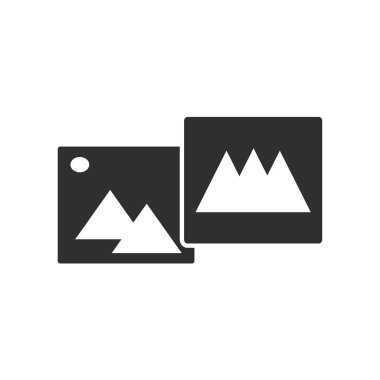 Resim simge vektör web ve mobil uygulaması tasarımı, resimler logo kavramı için izole üzerinde beyaz arka plan