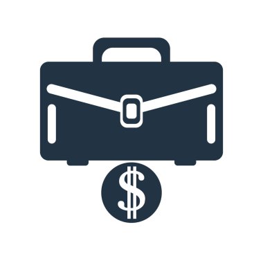 Evrak Çantası'nı simge vektör beyaz arka plan üzerinde evrak çantası'nı şeffaf işareti izole